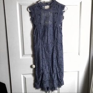 Free people purple lace bodycon dress